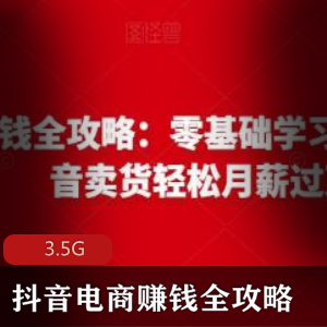 （抖音电商赚钱）教程